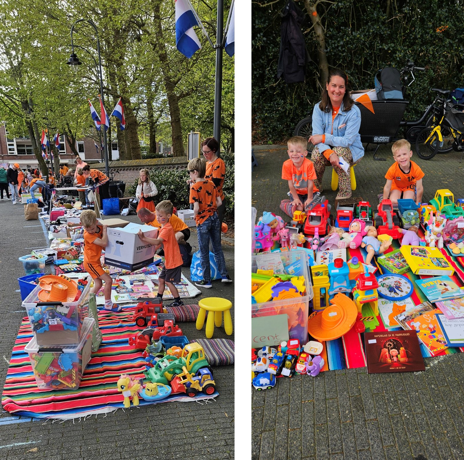 Children's flea market on King's Day in the bollenstreek